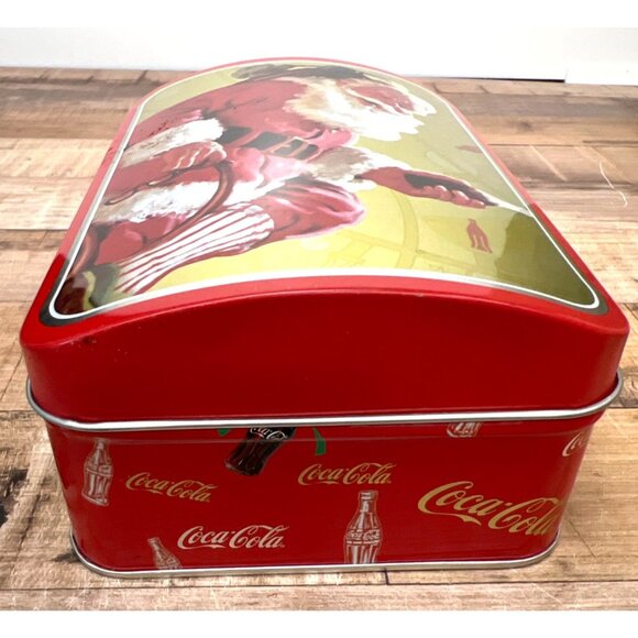 Vintage Coca-Cola Santa Claus Collectors Tin Storage Container - Picture 4 of 9